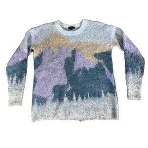 J. Crew Women's XXS Multicolor Abstract Geometric Pullover Sweater Mohair Merino
